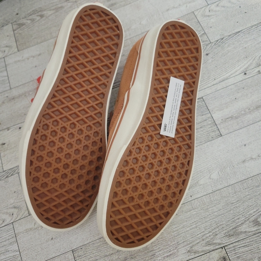 Vans Slip-On Sneakers in Tan with White Sole - Picture 10 of 12
